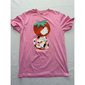 Attic Salt Shirt Mens Medium Pink‎ Goyangii Cat Tomato Graphic Tee Kawaii Cute